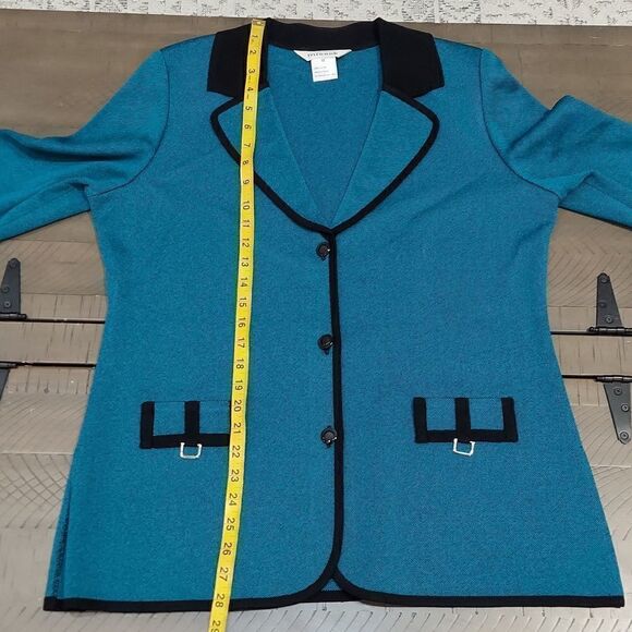 Exclusively Misook Teal Blazer Sz M - Picture 9 of 10
